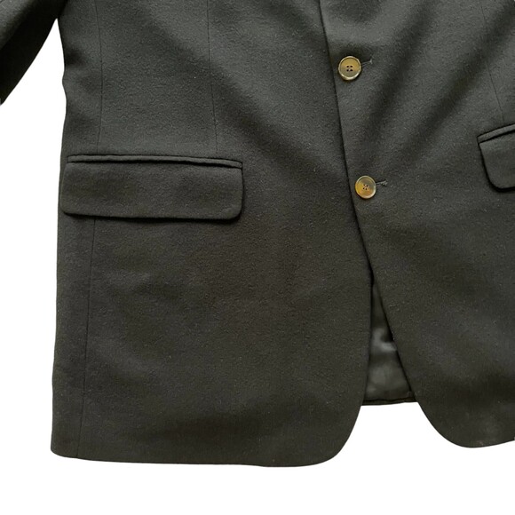 100% Cashmere Sport Coat Blazer Jacket Black Satel's San Antonio Made in USA - Picture 3 of 12